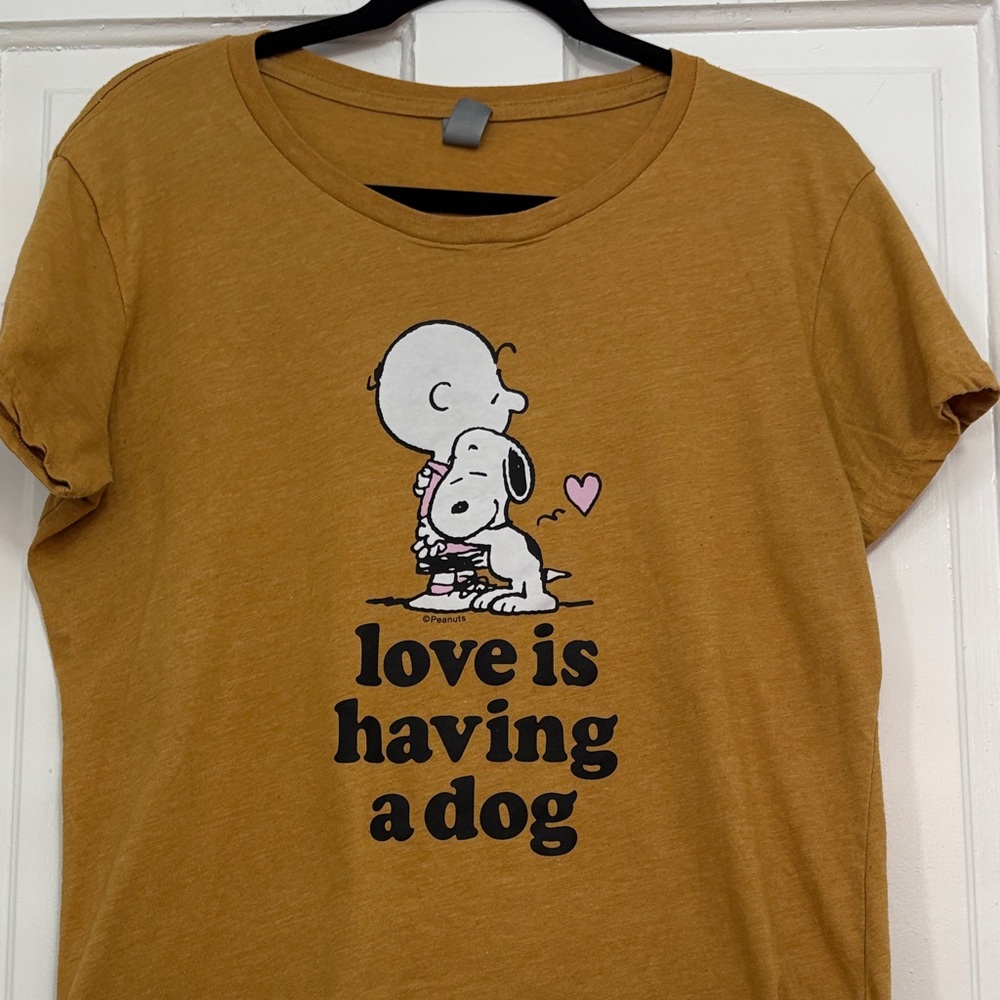 Peanuts Mustard Love Dog T-Shirt